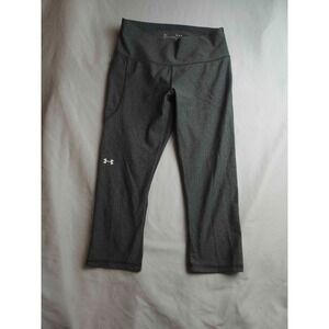 Under Armour HeatGear Leggings Womens Medium Gray Cropped‎ Compression Outdoor
